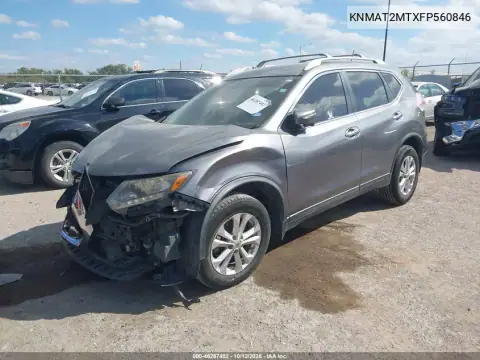 KNMAT2MTXFP560846 — 2015 Nissan Rogue, фото 3 з IAAI, Передня частина