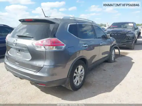 KNMAT2MTXFP560846 — 2015 Nissan Rogue, фото 5 з IAAI, Передня частина