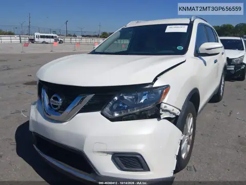 KNMAT2MT3GP656559 — 2016 Nissan Rogue, ფოტო 3, IAAI, წინა ნაწილი