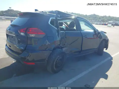 JN8AT2MV5HW274515 — 2017 Nissan Rogue, photo 4 from IAAI, Left side