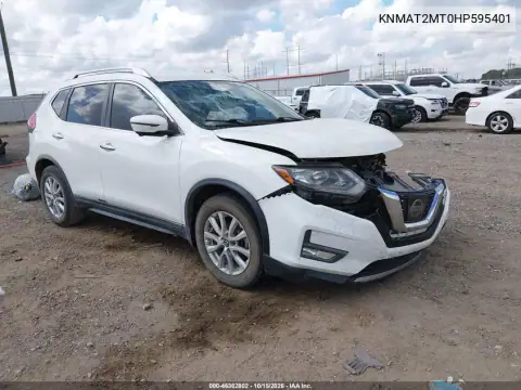 KNMAT2MT0HP595401 — 2017 Nissan Rogue, წინა ნაწილი, ფოტოები შეკეთებამდე
