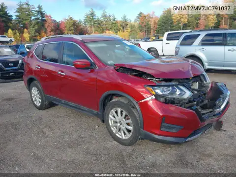 5N1AT2MV7JC791037 — 2018 Nissan Rogue, ПЕРЕДНЯЯ ЧАСТЬ, фото до ремонта