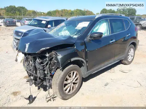 KNMAT2MVXKP542455 — 2019 Nissan Rogue, фото 2 с аукциона IAAI, ПЕРЕДНЯЯ ЧАСТЬ