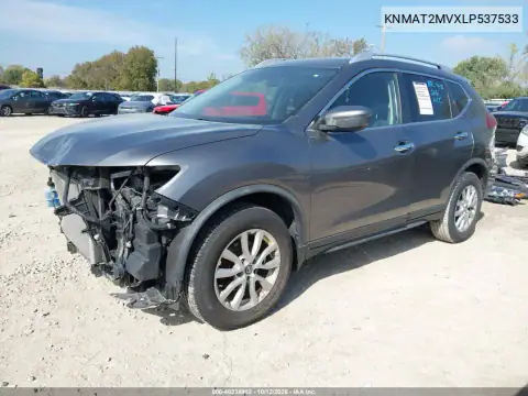KNMAT2MVXLP537533 — 2020 Nissan Rogue, photo 3 from IAAI, Front end
