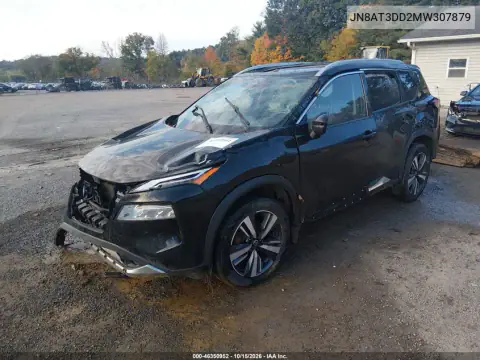 JN8AT3DD2MW307879 — 2021 Nissan Rogue, foto 2 de IAAI, Vuelco