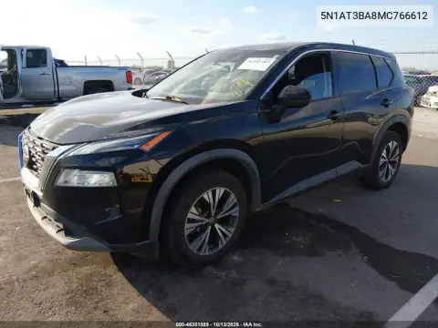 5N1AT3BA8MC766612 — 2021 Nissan Rogue, photo 3 from IAAI, Front end