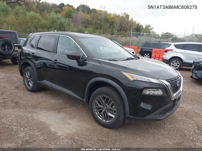 5N1AT3AB6MC806275 — 2021 Nissan Rogue, photo 2 from IAAI, Rear end