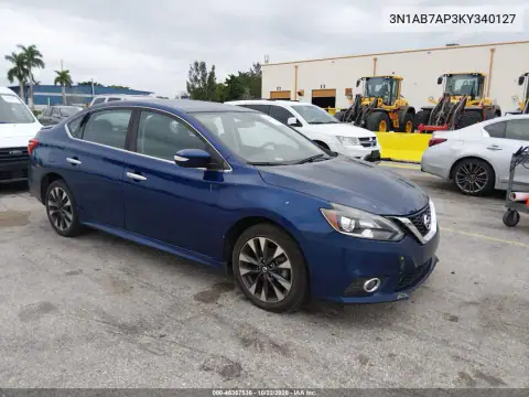 3N1AB7AP3KY340127 — 2019 Nissan Sentra, Desgaste normal, fotos antes de reparar