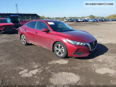 3N1AB8CV8MY213488 — 2021 Nissan Sentra, Левый бок, фото до ремонта