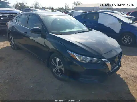 3N1AB8CV7MY214776 — 2021 Nissan Sentra, წინა ნაწილი, ფოტოები შეკეთებამდე