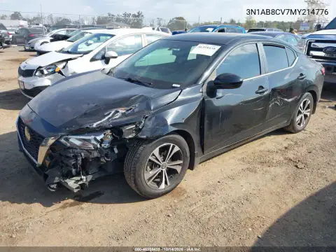 3N1AB8CV7MY214776 — 2021 Nissan Sentra, ПЕРЕДНЯЯ ЧАСТЬ, фото до ремонта