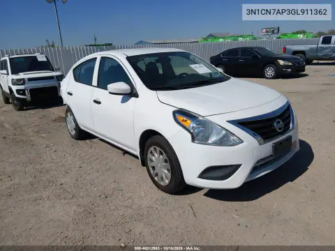 2016 Nissan Versa 1.6 S VIN 3N1CN7AP3GL911362 фото 2