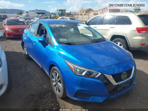 3N1CN8EV2ML874900 — 2021 Nissan Versa, zdjęcie 2 z IAAI, Nie podano