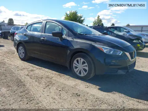 3N1CN8DV7ML817450 — 2021 Nissan Versa, Left side, before-repair photos