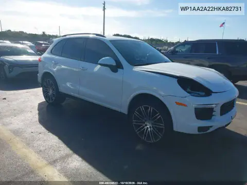 WP1AA2A22HKA82731 — 2017 Porsche Cayenne, Front end, before-repair photos