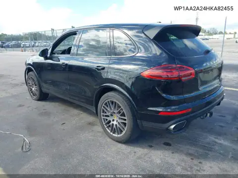 WP1AA2A24HKA82455 — 2017 Porsche Cayenne, foto 3 de IAAI, Parte delantera