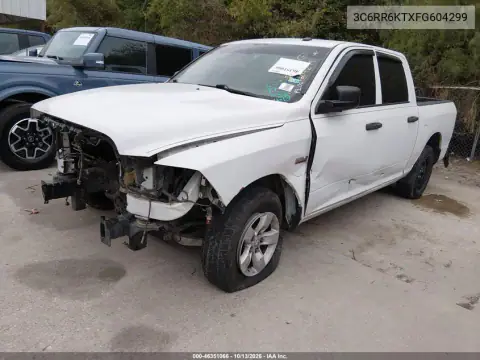 3C6RR6KTXFG604299 — 2015 RAM 1500, photo 2 from IAAI, Normal wear