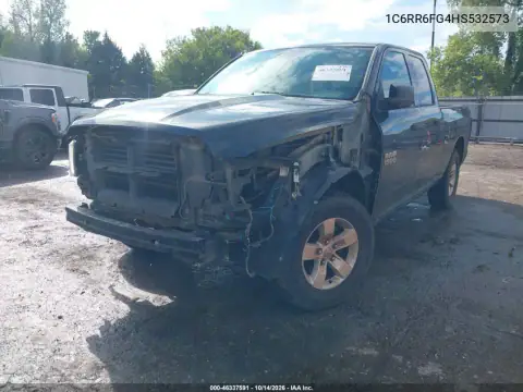 1C6RR6FG4HS532573 — 2017 RAM 1500, photo 3 from IAAI, Rear end