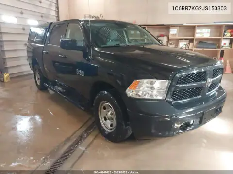 1C6RR7KG2JS150303 — 2018 RAM 1500, Parte trasera, fotos antes de reparar