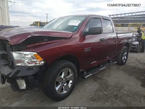 1C6RR7FG4JS273837 — 2018 RAM 1500, ფოტო 3, IAAI, წინა ნაწილი