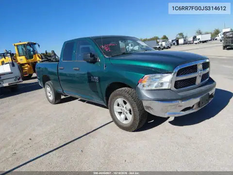 1C6RR7FG0JS314612 — 2018 RAM 1500, წინა მარჯვენა ნაწილი, ფოტოები შეკეთებამდე