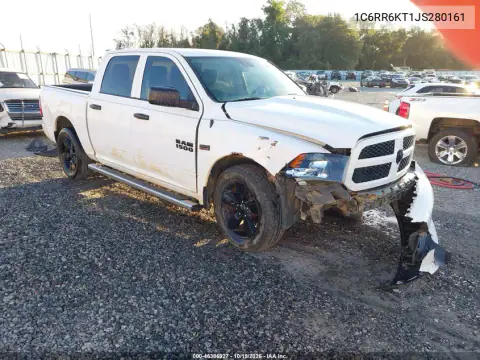 1C6RR6KT1JS280161 — 2018 RAM 1500, წინა ნაწილი, ფოტოები შეკეთებამდე
