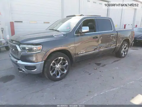 1C6SRFHT6KN745252 — 2019 RAM 1500, ფოტო 2, IAAI, ბუნებრივი ცვეთა
