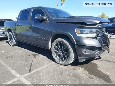 1C6RREJT0LN303703 — 2020 RAM 1500, Parte delantera, fotos antes de reparar