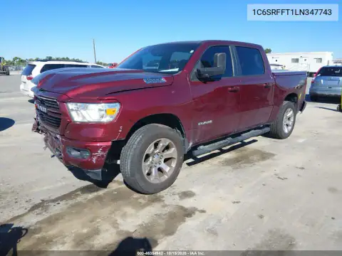 1C6SRFFT1LN347743 — 2020 RAM 1500, photo 2 from IAAI, Front end
