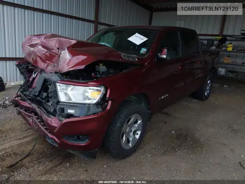 1C6RREFT3LN129120 — 2020 RAM 1500, photo 3 from IAAI, Front end