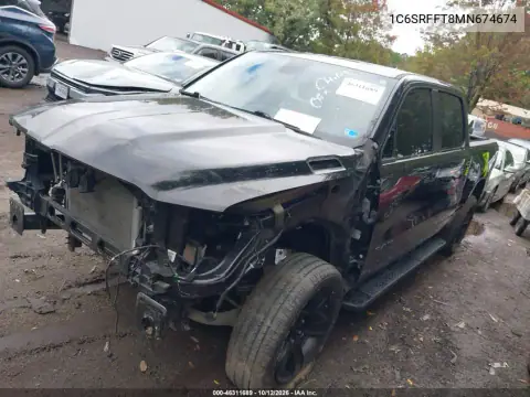 1C6SRFFT8MN674674 — 2021 RAM 1500, zdjęcie 3 z IAAI, Przód