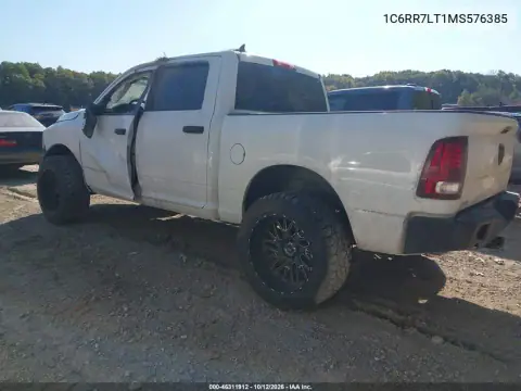 1C6RR7LT1MS576385 — 2021 RAM 1500, zdjęcie 3 z IAAI, Lewy przód
