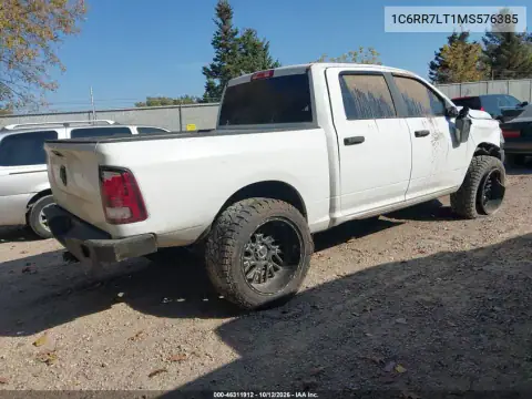 1C6RR7LT1MS576385 — 2021 RAM 1500, zdjęcie 4 z IAAI, Lewy przód
