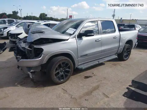 1C6RREJT3MN501743 — 2021 RAM 1500, zdjęcie 2 z IAAI, Przód