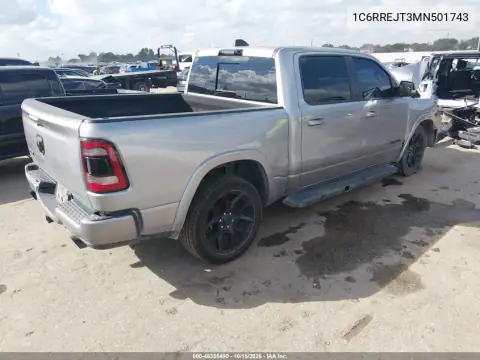 1C6RREJT3MN501743 — 2021 RAM 1500, zdjęcie 4 z IAAI, Przód