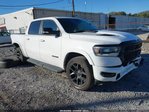 1C6SRFJT3MN682141 — 2021 RAM 1500, Front and rear, before-repair photos