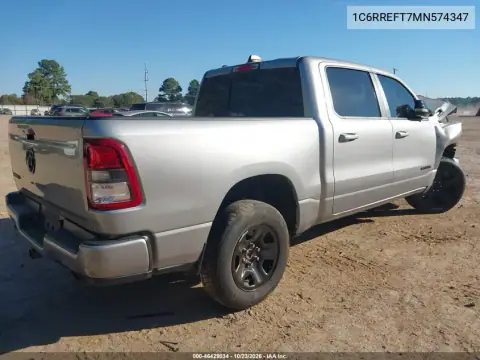 1C6RREFT7MN574347 — 2021 RAM 1500, photo 25 from IAAI, Front end
