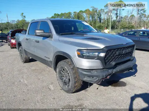 1C6SRFLP4SN578397 — 2025 RAM 1500, Parte delantera, fotos antes de reparar