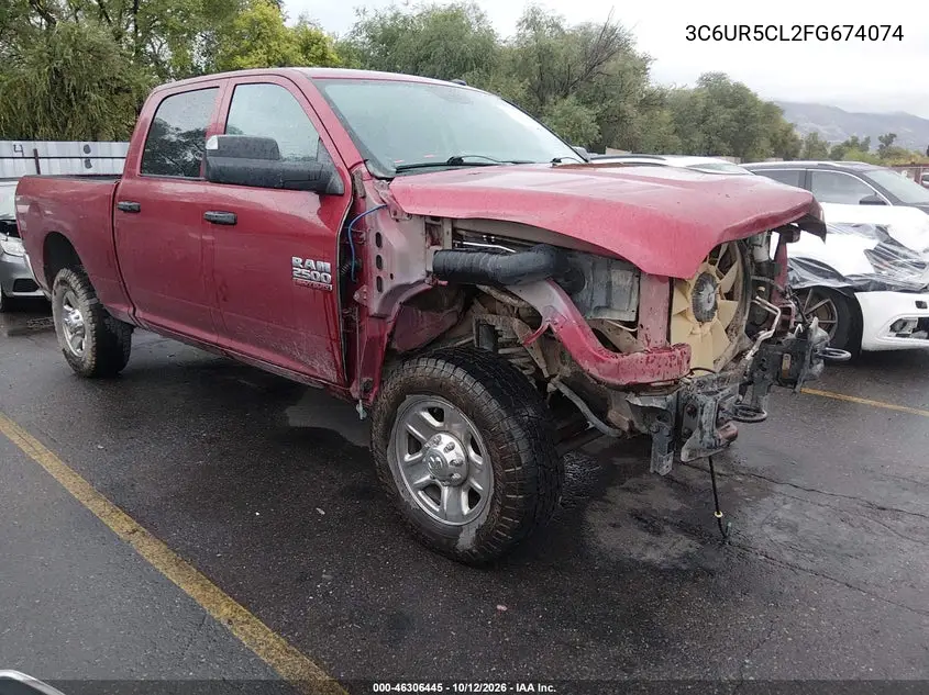 3C6UR5CL2FG674074 RAM 2500 2015 — Front end damage, before-repair photo