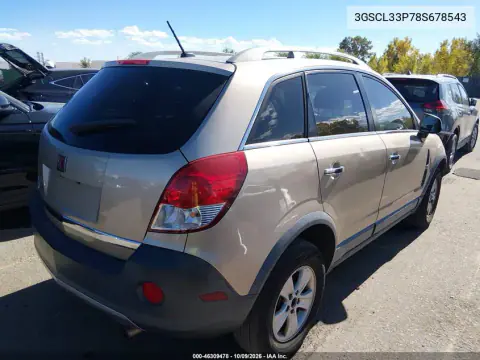2008 Saturn Vue 4-Cyl Xe VIN 3GSCL33P78S678543 фото 4