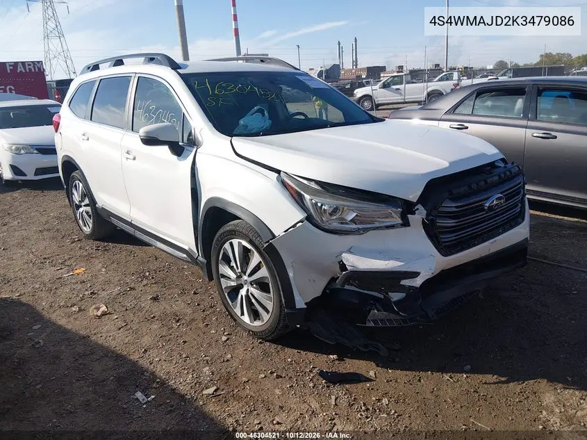 4S4WMAJD2K3479086 — 2019 Subaru Ascent, foto 2 de IAAI, Parte delantera
