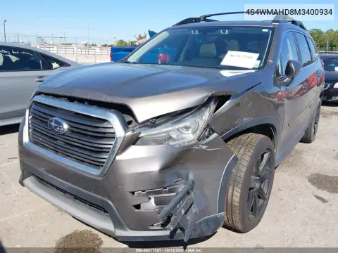 4S4WMAHD8M3400934 — 2021 Subaru Ascent, фото 2 с аукциона IAAI, Передняя часть слева