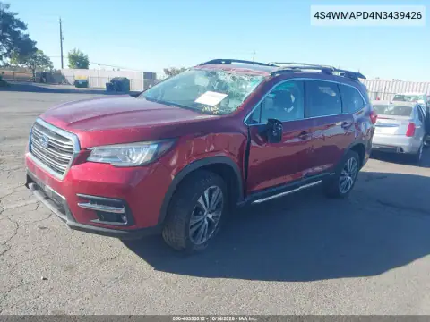 4S4WMAPD4N3439426 — 2022 Subaru Ascent, photo 2 from IAAI, Rollover