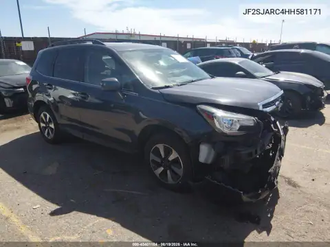 JF2SJARC4HH581171 — 2017 Subaru Forester, წინა ნაწილი, ფოტოები შეკეთებამდე