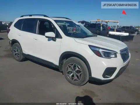 JF2SKAFC6MH496036 — 2021 Subaru Forester, მარცხენა მხარე, ფოტოები შეკეთებამდე