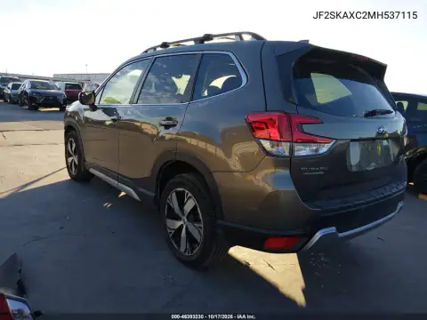 JF2SKAXC2MH537115 — 2021 Subaru Forester, ფოტო 4, IAAI, მარჯვენა მხარე