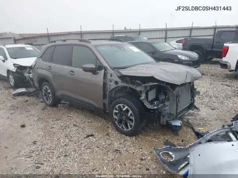 JF2SLDBC0SH431443 — 2025 Subaru Forester, Front end, before-repair photos