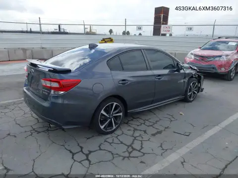 2021 Subaru Impreza Sport VIN 4S3GKAL6XM3607316 фото 5