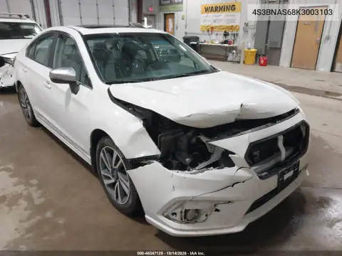 4S3BNAS68K3003103 — 2019 Subaru Legacy, Parte delantera, fotos antes de reparar