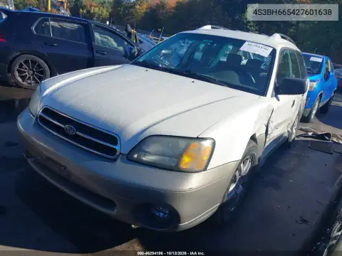 4S3BH665427601638 — 2002 Subaru Outback, photo 3 from IAAI, Left side